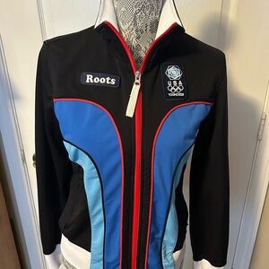 Roots Black and Blue Varsity Jacket